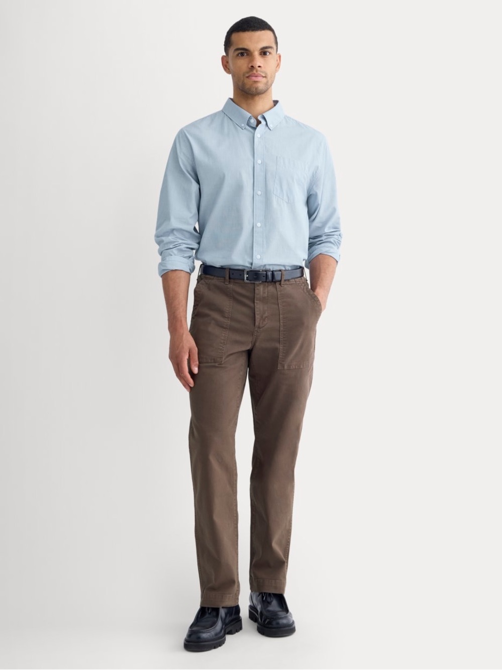 Everlane The Canvas Relaxed Pant Earth Brown Size 30x30 NWOT Stretch Cotton